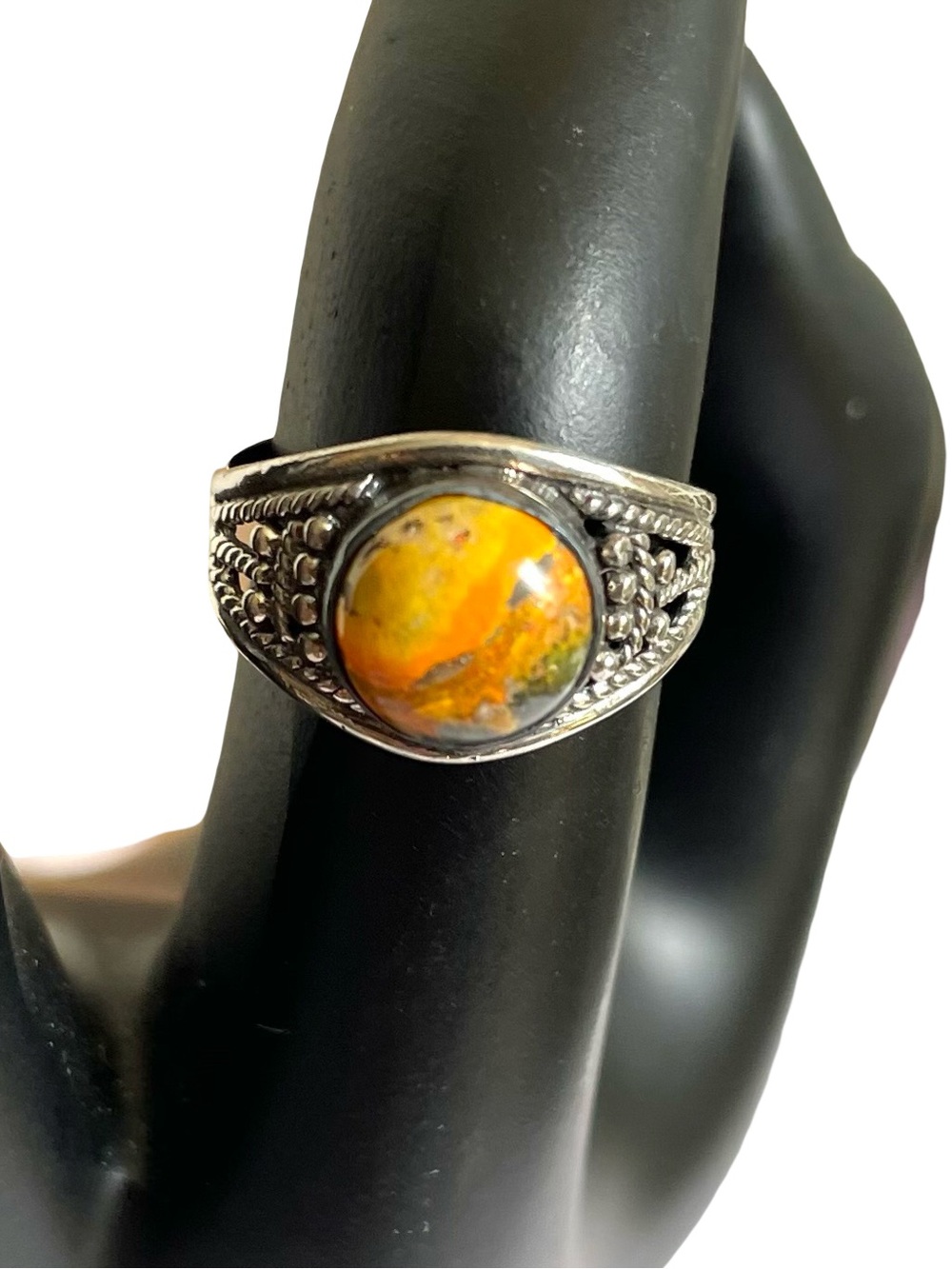 NWOT Bumblebee Jasper And Sterling Silver Ring